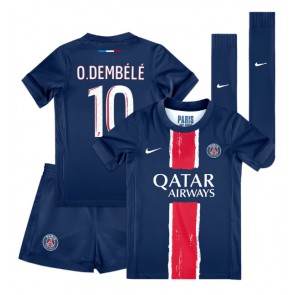 Billiga Paris Saint-Germain Ousmane Dembele #10 Hemmatröja Barn 2024-25 Kortärmad (+ Korta byxor)